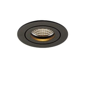 Einbau-Downlight Swing 68 Plan, mit RIDL 8, mit Spannfedern, Phasenab., schwarz, 20°, 2700 K