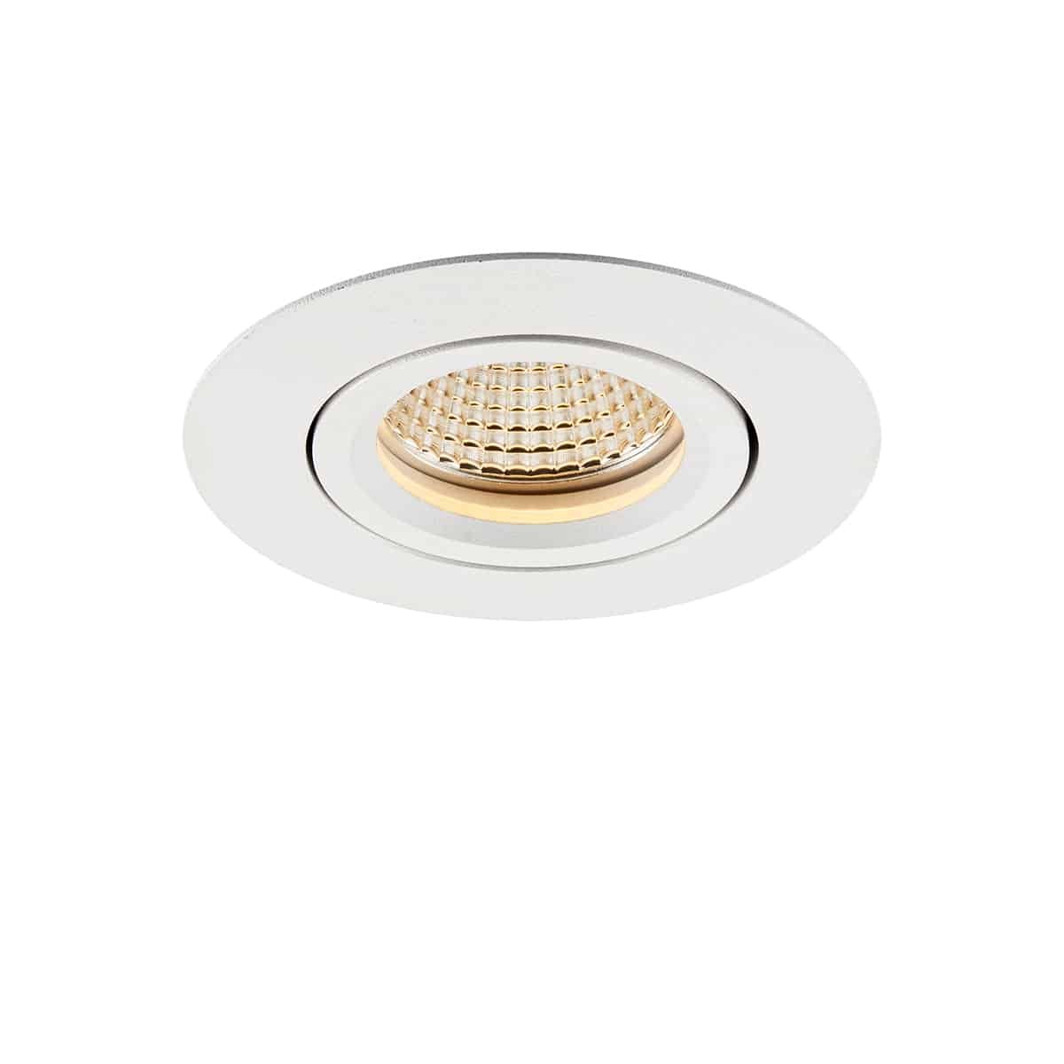 Einbau-Downlight Swing 80, mit RIDL 13, mit Blattfedern, DALI, weiss, 60°, 3000 K