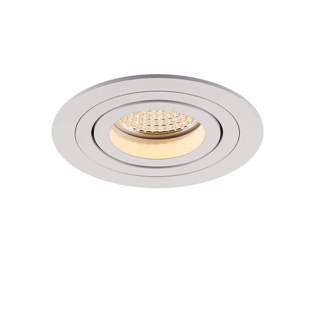 Einbau-Downlight Twist 80 Plan, mit RIDL 13, mit Spannfedern, DALI, weiss, 38°, 4000 K