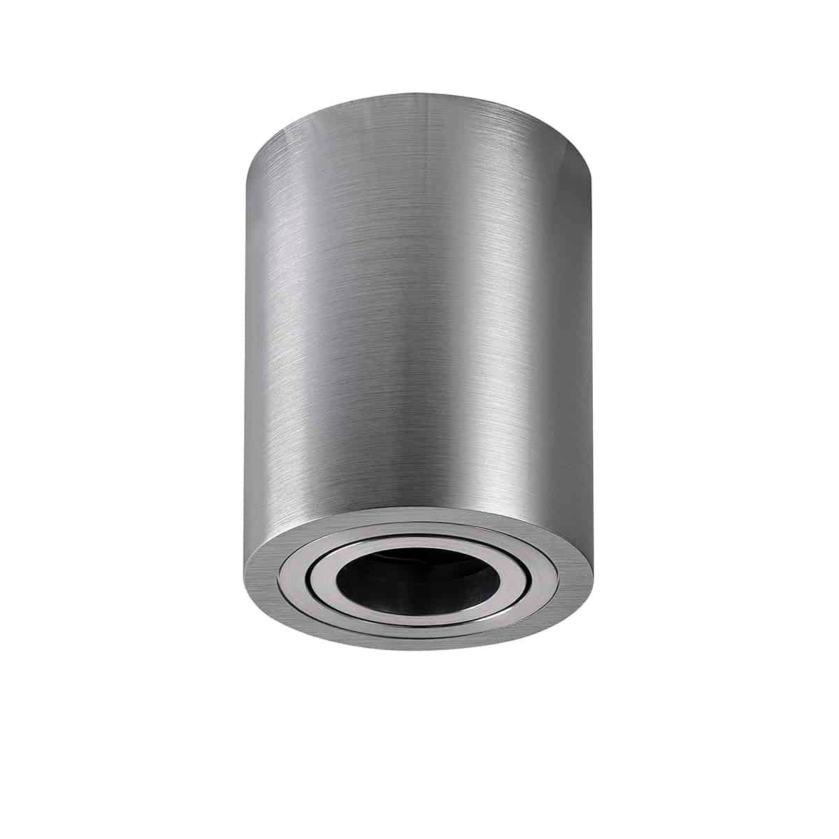 Aufbau-Downlight Twist Round GU10, alu-gebürstet